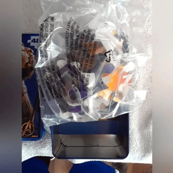 Avengers Lot  48 Piece Puzzle- Collectible Tin Box+ Putty +Jeep - Picture 4 of 12